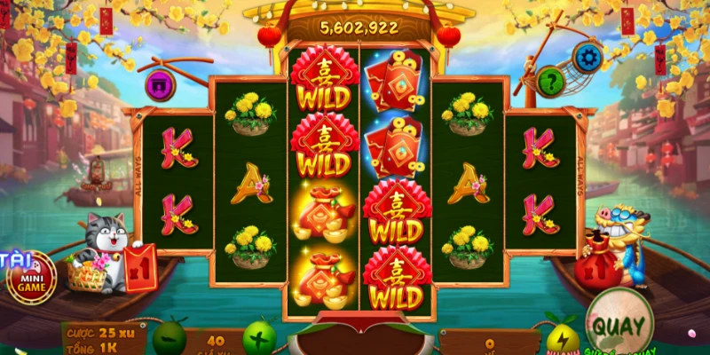 Game nổ hũ sắc xuân chợ tết Vicclub với đồ họa tuyệt đẹp