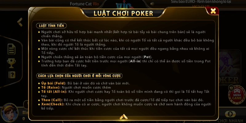 Khám phá cách chơi bài Poker Vicclub đơn giản hiệu suất cao