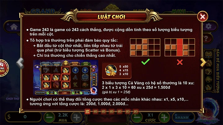 Luật chơi game nổ hũ kho báu tứ linh