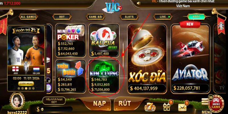 Tìm hiểu về game kim cương Vicclub 